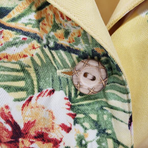 Nancy Bolen City Girl Women's Silk Birds of Paradise Blazer Jacket Size Small - Picture 9 of 16